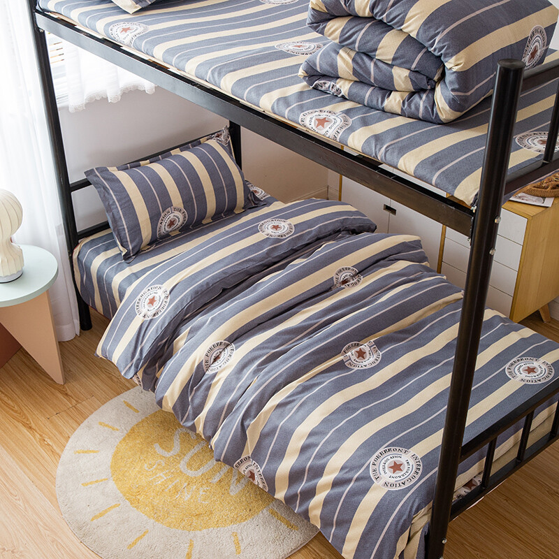 初中生住校必备 纯黑色三件套与灰色星光璀璨被套枕套选购指南